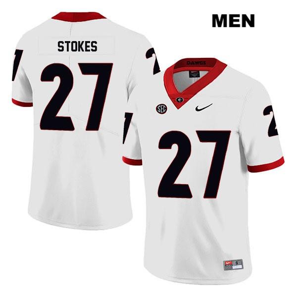 Georgia Bulldogs Men's Eric Stokes #27 NCAA Legend Authentic White Nike Stitched College Football Jersey NJJ0056MN